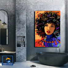Load image into Gallery viewer, Afro Queen Canvas Print