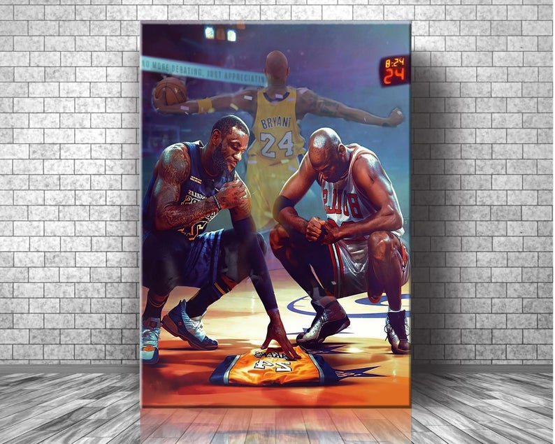 Lebron James Michael Jordan Kobe Bryant Canvas print