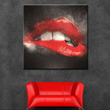 Load image into Gallery viewer, Red Lips Canvas Print

